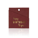 Vierkante wenskaart Happy Birthday - 10 stuks