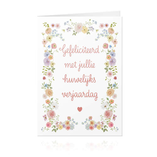 Gefeliciteerd met jullie huwelijksverjaardag