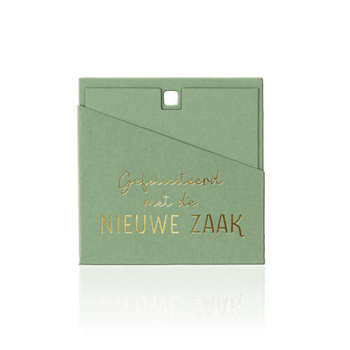 Gefeliciteerd met de nieuwe zaak