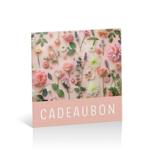 Pink floral flat lay