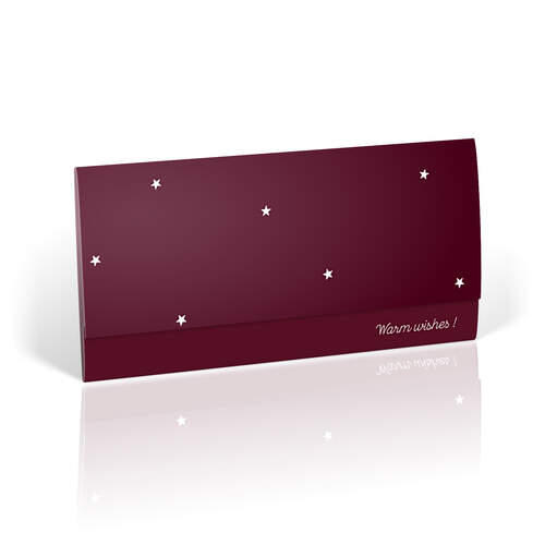 Burgundy stars warm wishes