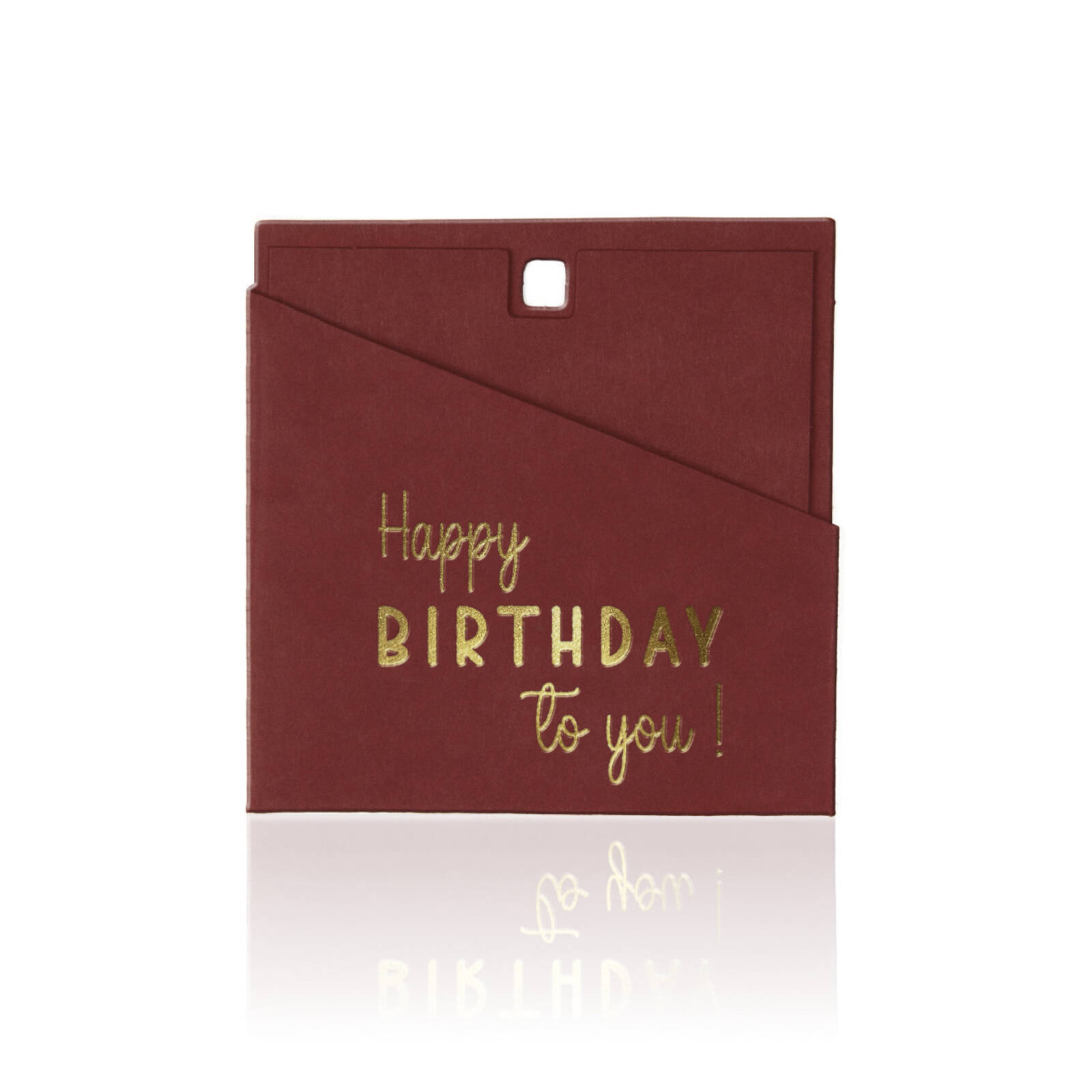 Vierkante wenskaart Happy Birthday - 10 stuks