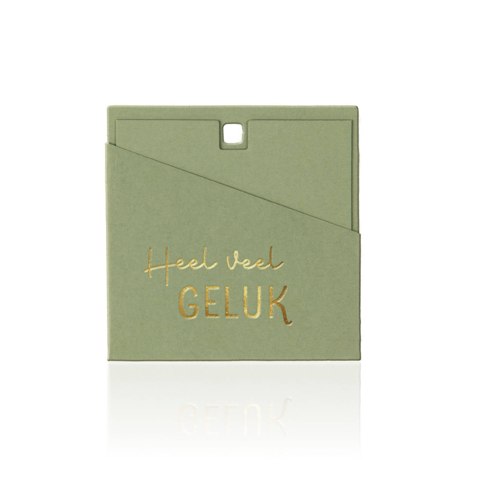 Vierkante wenskaart Heel veel geluk - 10 stuks