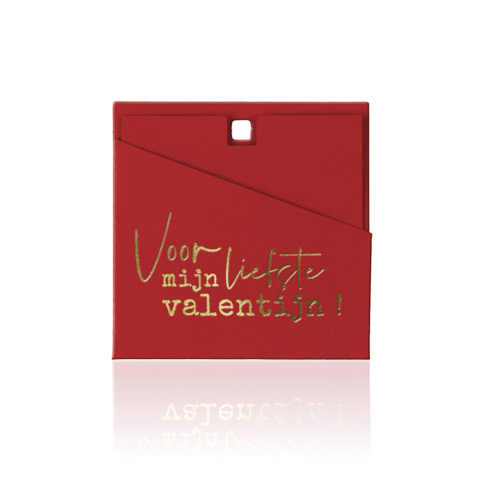 Vierkante wenskaart Voor mijn liefste valentijn